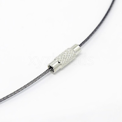201 Stainless Steel Wire Necklace Cord TWIR-SW001-10-1