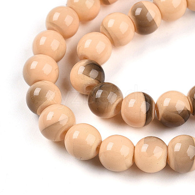 Baking Paint Glass Beads X1-DGLA-N013-8mm-07-1