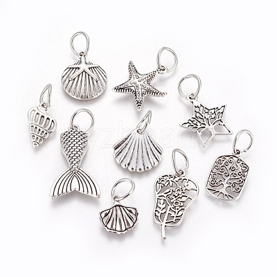 Tibetan Style Alloy Pendants PALLOY-F224-02AS-1