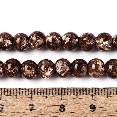 Baking Paint Glass Beads Strands X-DGLA-N016-6mm-05-1