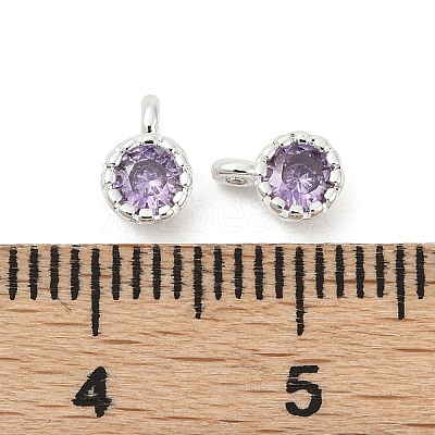 Brass Pave Cubic Zirconia Pendants KK-H204-03S-03-1