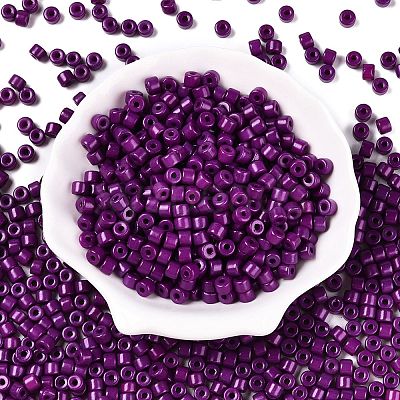 Opaque Baking Paint Glass Seed Beads SEED-T008-02U-1