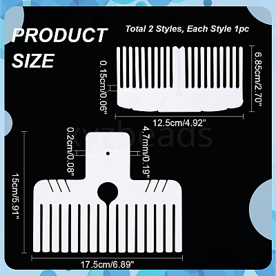 2Pcs 2 Style Plastic Bowknot Knitting Tools DIY-PH0021-49-1