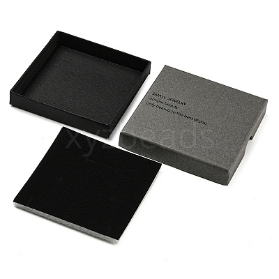 Square Cardboard Paper Jewelry Box CON-D014-02C-04-1
