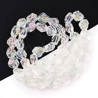Electroplate Glass Beads Strands EGLA-N012-08D-1