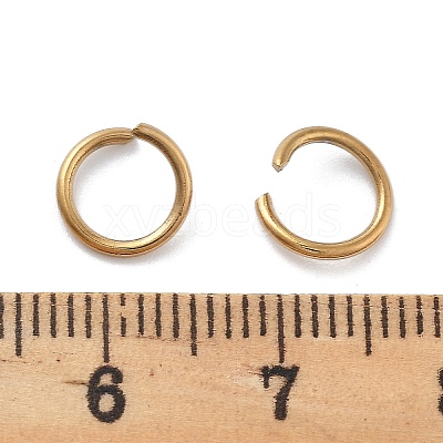 Ion Plating(IP) 304 Stainless Steel Open Jump Rings X-STAS-M081-01G-03-1
