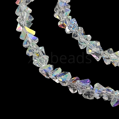 Electroplate Transparent Glass Beads Strands EGLA-P061-04C-AB-1