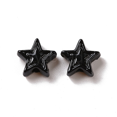 Spray Painted Alloy Beads PALLOY-K001-02G-1