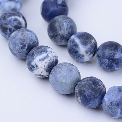 Natural Sodalite Beads Strands X-G-Q462-8mm-07-1