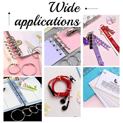20Pcs 2 Styles Alloy Ring Round Binder Discs FIND-PH0007-75-1