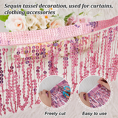 PET Tassel Trim DIY-WH0504-322D-1
