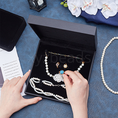 PU Leather Jewelry Set Storage Gift Box CON-WH0104-09-1