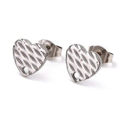 Non-Tarnish 304 Stainless Steel Stud Earring Findings STAS-I183-04A-P-1