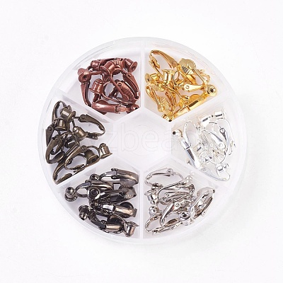 Brass Clip-on Earring Converter KK-JP0010-05-1