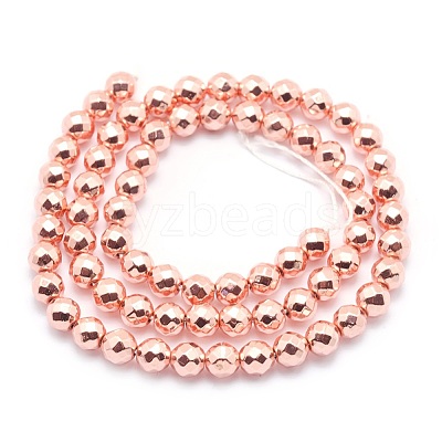 Electroplate Non-magnetic Synthetic Hematite Beads Strands G-L485-03C-RG-1