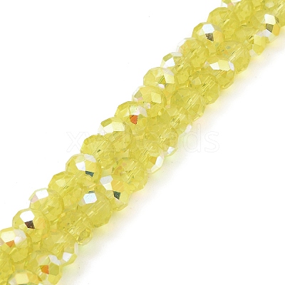 Baking Paint Transparent Glass Beads Strands DGLA-A034-J8mm-B05-1