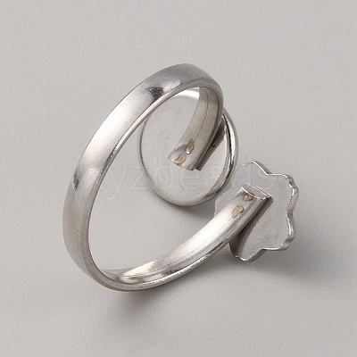 304 Stainless Steel Cuff Pad Ring Settings STAS-WH0027-46B-1