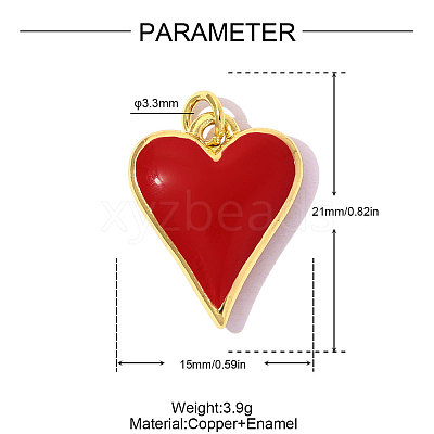 Brass Enamel Pendants KK-OY015-74G-1-1