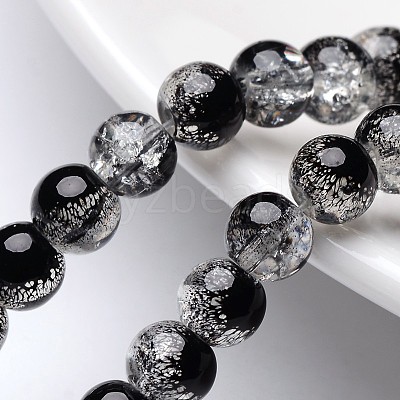 Crackle Glass Beads Strands X-CCG-Q002-6mm-11-1