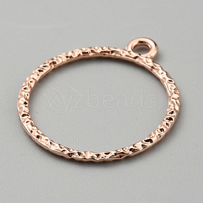 Alloy Open Back Bezel Pendants FIND-TAC0017-41C-RG-1