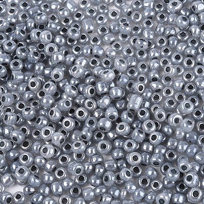 DIY Craft Beads 6/0 Ceylon Round Glass Seed Beads X-SEED-A011-4mm-149-1