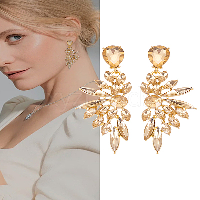 1 Pair Resin Wing Dangle Stud Earrings EJEW-LP0001-23A-1