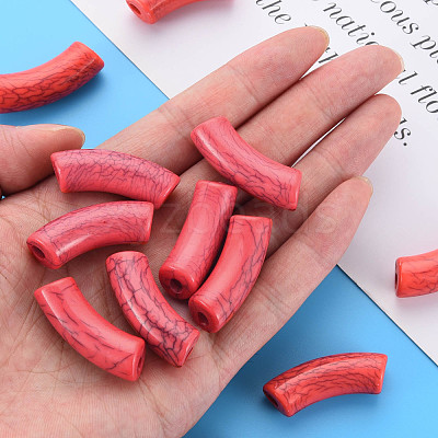 Opaque Crackle Acrylic Beads MACR-S372-001N-005-1