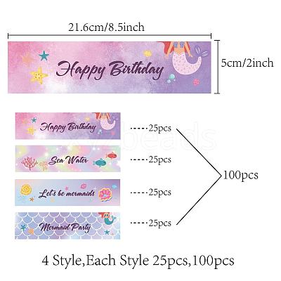 1 Bag Self-Adhesive Plastic Labels Stickers DIY-CN0002-09G-1