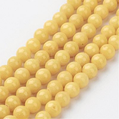 Natural Mashan Jade Round Beads Strands G-D263-6mm-XS07-1
