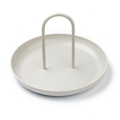 Round ABS Plastic Desktop Storage Tray AJEW-H113-A02-1