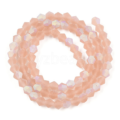 Imitate Austrian Crystal Bicone Frosted Glass Beads Strands LS-EGLA-A039-T3mm-MB12-1