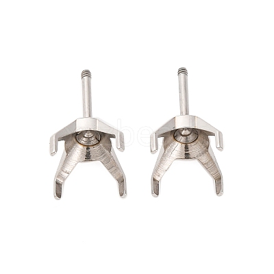 304 Stainless Steel Stud Earring Findings STAS-B091-02A-08P-1
