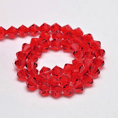 Imitate Austrian Crystal Bicone Glass Beads Strands GLAA-F029-5x5mm-14-1