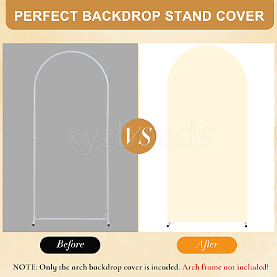 2Pcs 2 Styles Polyester Wedding Arch Cover Cloth FEPA-CN0001-02B-1