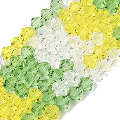 Transparent Gradient Color Glass Beads Strands GLAA-F131-01C-08-1