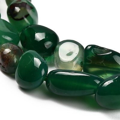 Natural Green Onyx Agate(Dyed & Heated) Beads Strands G-P568-C14-01-1