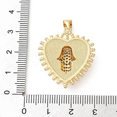 Brass Micro Pave Clear Cubic Zirconia Pendants CU-CBA03AF-10B-G-1