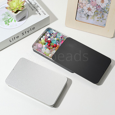 2Pcs Slide Top Tinplate Trinket Storage Boxes CON-SP0001-22B-01-1