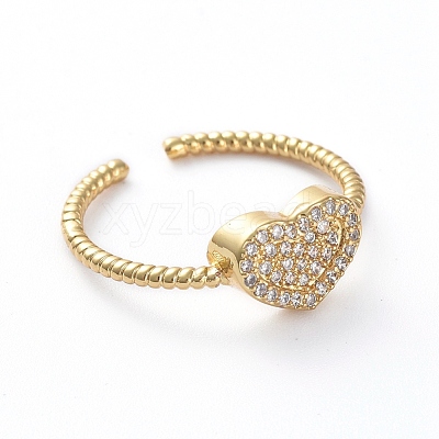 Adjustable Brass Cuff Finger Rings X-RJEW-G096-23G-1