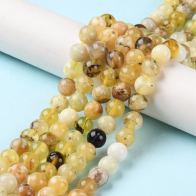 Natural Yellow Opal Beads Strands G-Q1001-A02-01-1