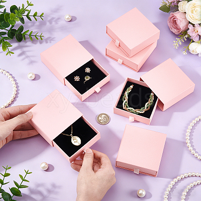 Paper Jewelry Drawer Boxes CON-WH0085-203C-1