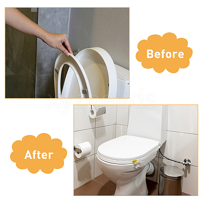 6Pcs 3 Colors Plastic Toilet Lid Handle FIND-FH0009-34-1