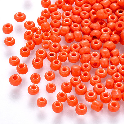 6/0 Baking Paint Glass Round Seed Beads SEED-S036-01C-01-1