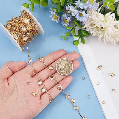 DIY Shell Charms Chain Bracelet Necklace Making Kit DIY-BBC0001-64-1