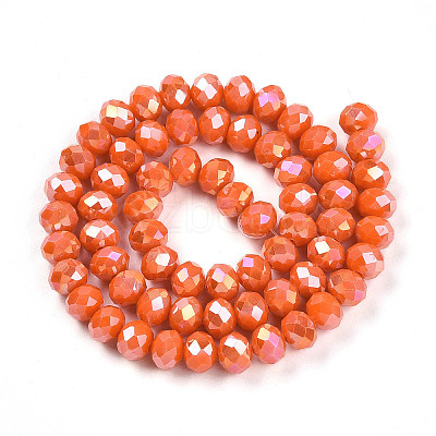 Electroplate Glass Beads Strands LS-EGLA-A034-P8mm-B29-1