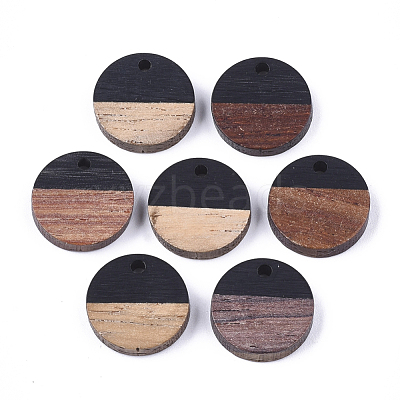 Resin & Walnut Wood Pendants RESI-S358-02E-08-1