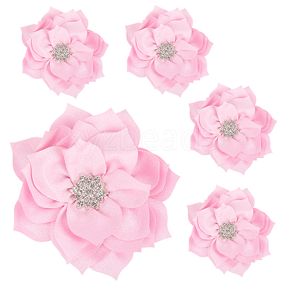Polyester & Rhinestones Ornament Accessories DIY-WH20063-015E-1