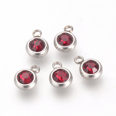 201 Stainless Steel Rhinestone Charms STAS-S068-01-1