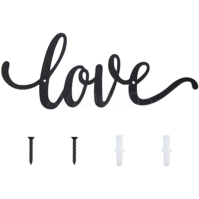 Iron Art Word Love Wall Ornaments HJEW-WH20004-18EB-1