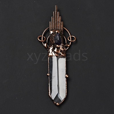 Natural Amethyst Nuggets Big Pendants G-D468-40R-1